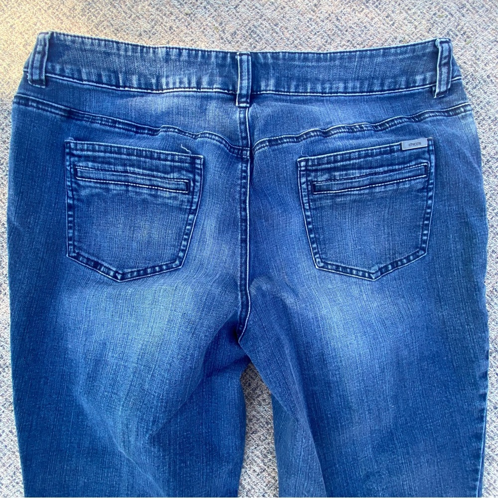 Chico’s So Slimming Jeans size 2 US 12 31 Cropped Capri Length Casual Denim - Picture 13 of 15